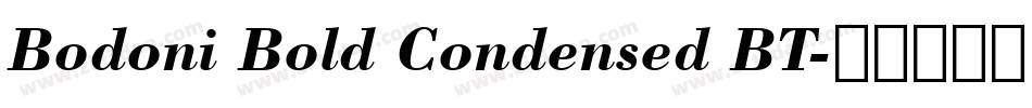 Bodoni Bold Condensed BT字体转换